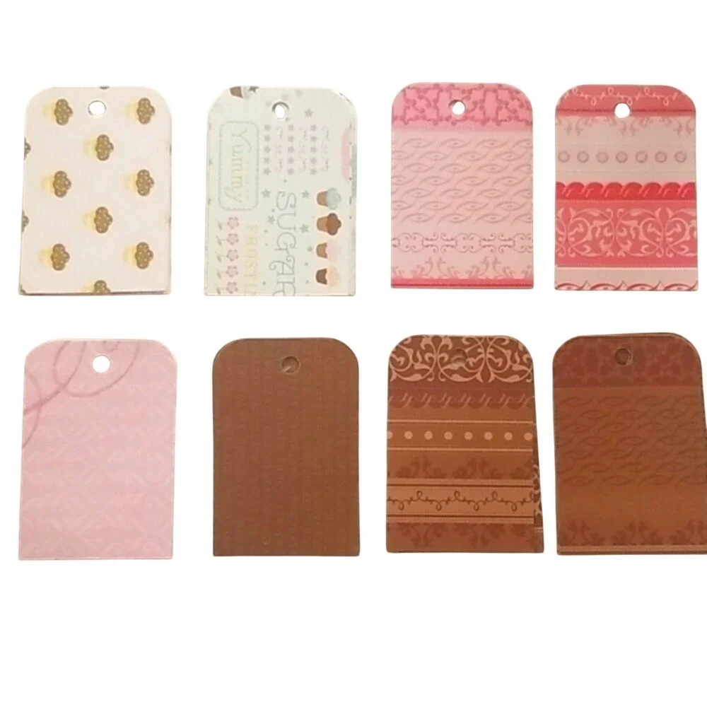 38 Multicolored Hand Cut Cardstock Gift Tags